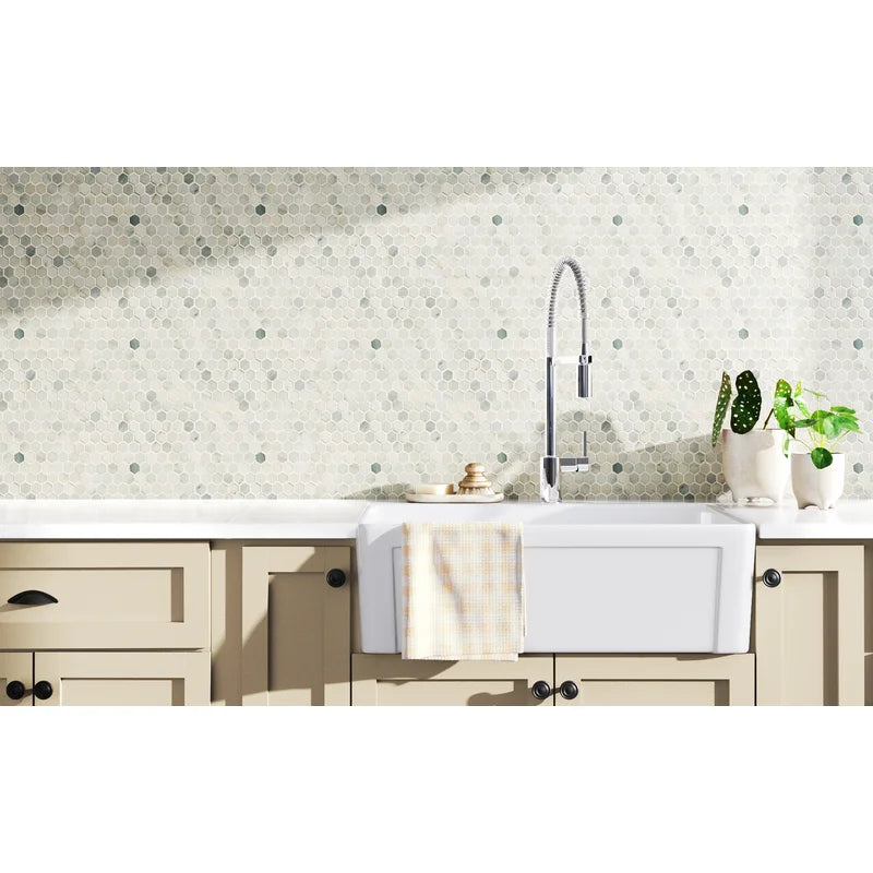 100 sq ft. Arabescato Carrara 12 in. x 12 in. Marble Honeycomb Mosaic Wall and Floor Tile, 10 boxes (final cut, no further discounts)