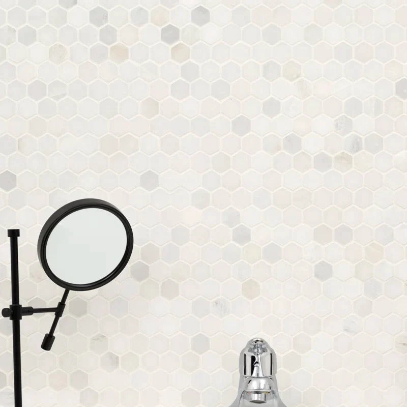100 sq ft. Arabescato Carrara 12 in. x 12 in. Marble Honeycomb Mosaic Wall and Floor Tile, 10 boxes (final cut, no further discounts)