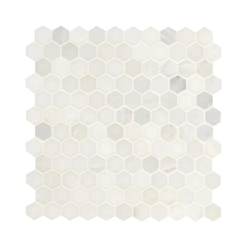 100 sq ft. Arabescato Carrara 12 in. x 12 in. Marble Honeycomb Mosaic Wall and Floor Tile, 10 boxes (final cut, no further discounts)