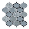Gray Arabesque Glass Mosaic Wall & Floor Tile (Set of 20) - 2 Boxes