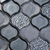 Gray Arabesque Glass Mosaic Wall & Floor Tile (Set of 20) - 2 Boxes