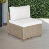 Aranka Outdoor Armless Sofa in Natural Aged Wicker