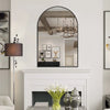Black Arch Metal Wall Mirror