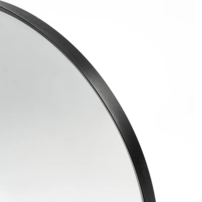 Black Arch Metal Wall Mirror