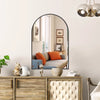Black Arch Metal Wall Mirror