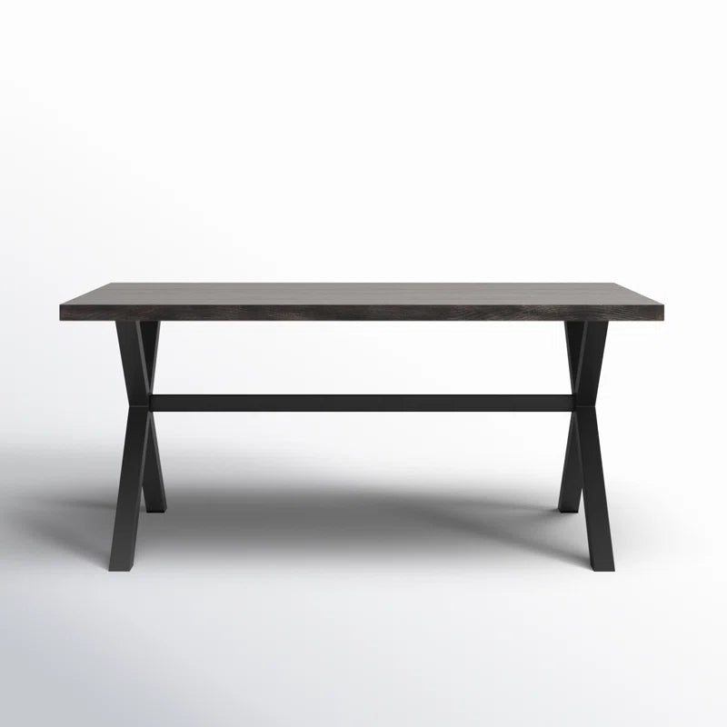 Rectangular 6-Person Long Metal Dining Table