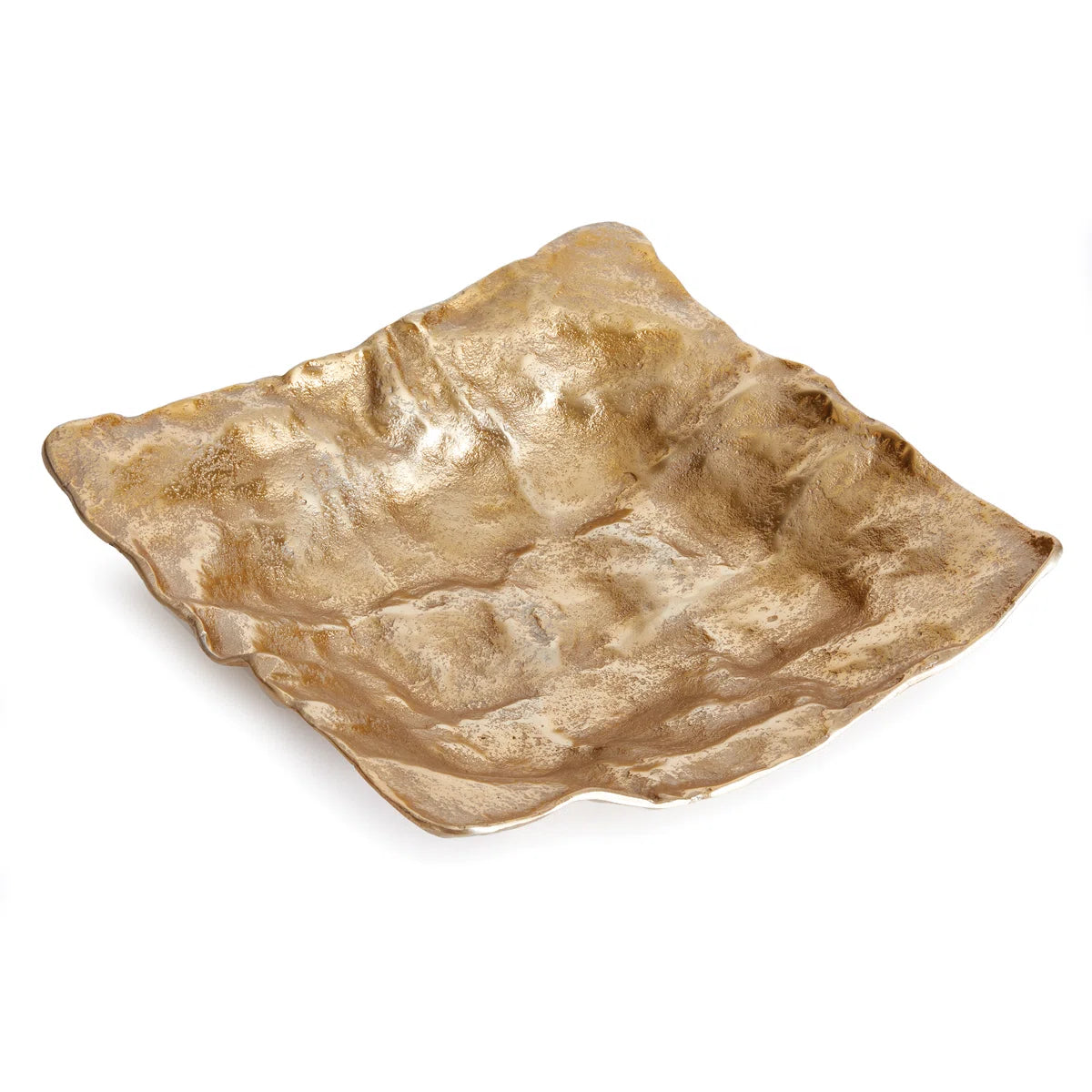 Arlene Aluminum Decorative Tray - Gold SHOWROOM ITEM