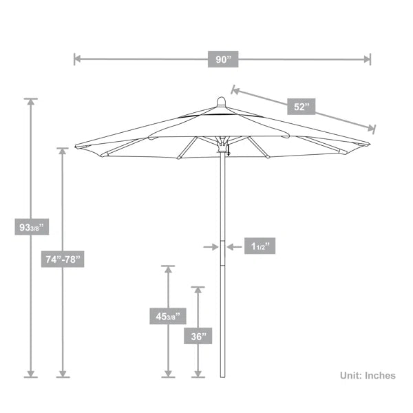 Arlo Market  Umbrella, 7'5"