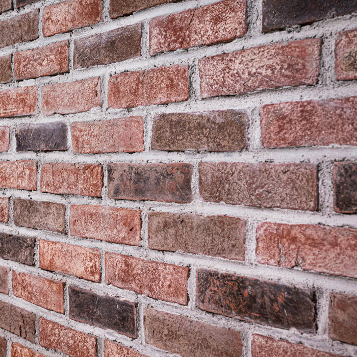ArtisanBrik Textured Clay Brick Mesh-Mounted Mosaic Floor & Wall Tile (Set of 5)