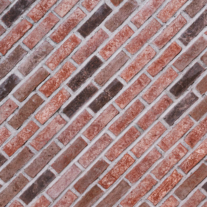 ArtisanBrik Textured Clay Brick Mesh-Mounted Mosaic Floor & Wall Tile (Set of 5)