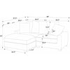 Arzelia Corduroy Sectional Right Sight Only