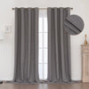 Aslyn Linen Textured Thermal InsulatedBlackout Grommet Curtain Pair