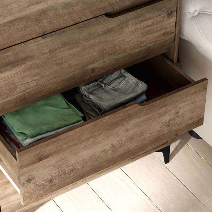 Knotty Oak Asmita 5 Drawer Dresser