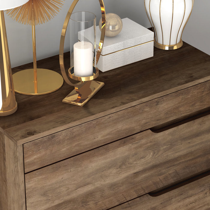 Knotty Oak Asmita 5 Drawer Dresser