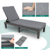 Black Ason Long Reclining Single Chaise with Cushions (Set of 2)