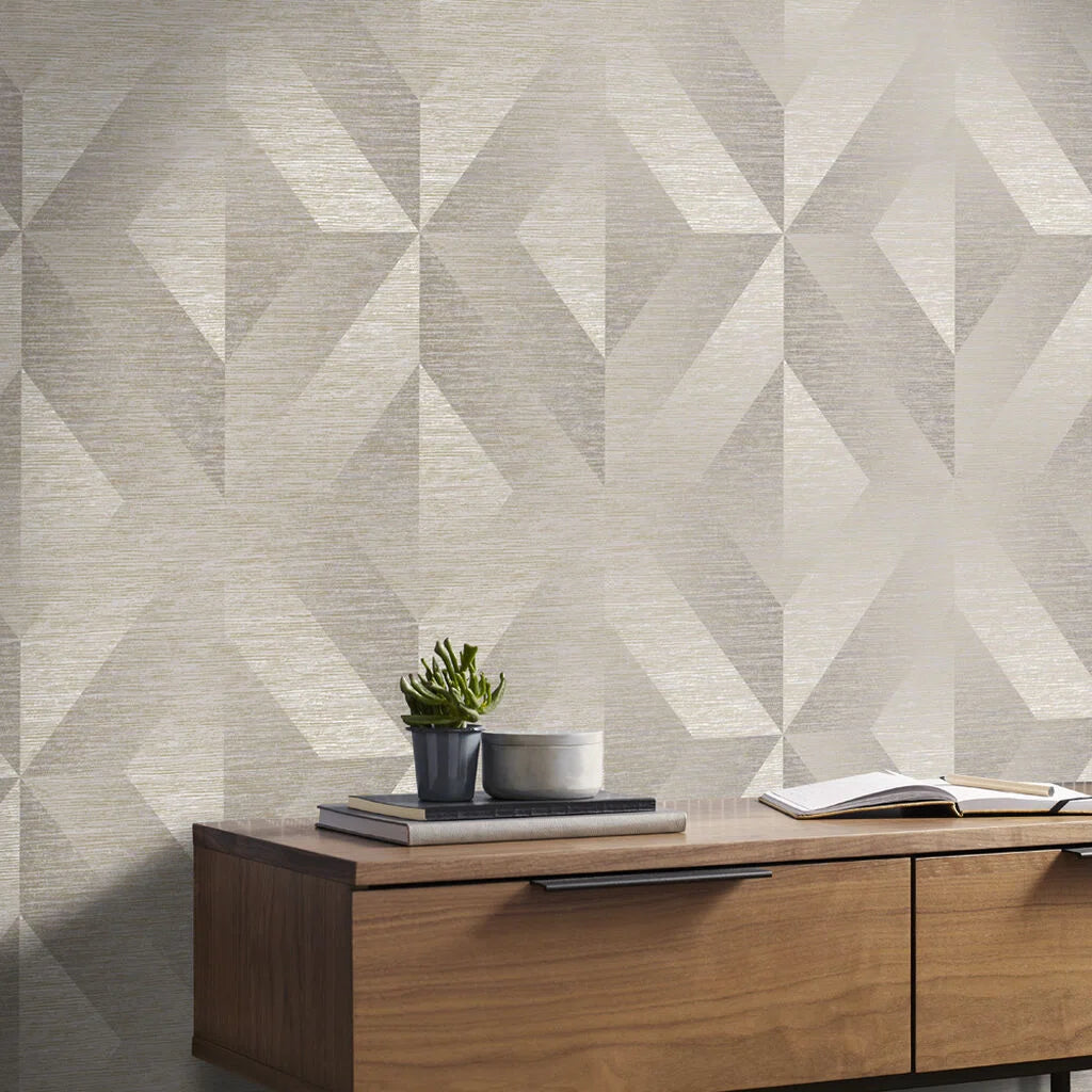 Atelier Geometric Metallic Wallpaper Double Roll