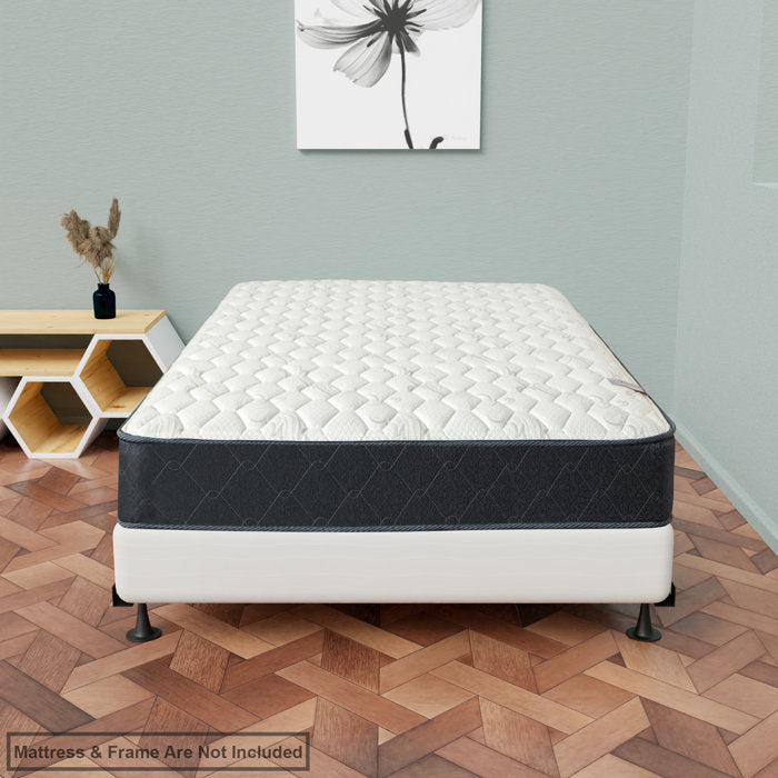 Low Profile (5")/Queen Audra Wood Unassembled Traditional Box Spring / Foundation for Mattress, White