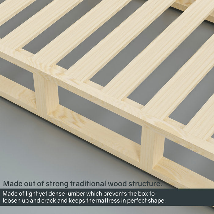 Low Profile (5")/Queen Audra Wood Unassembled Traditional Box Spring / Foundation for Mattress, White