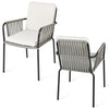 Auromita Outdoor Dining Armchair with Cushion (Set of 2)