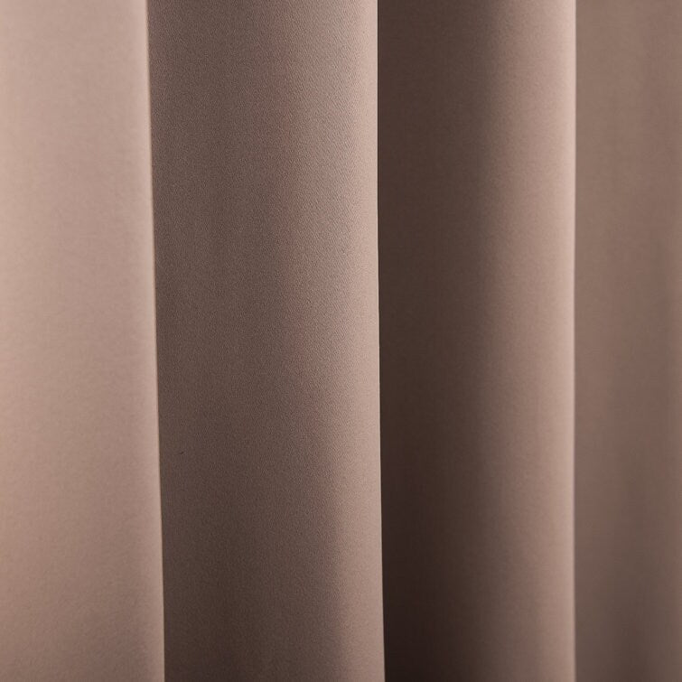 Extra Long Grommet Top Thermal Blackout Curtain Single Panel