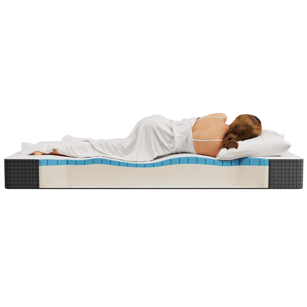 Aveline 8-inch Gel Memory Foam Mattress - White - Twin