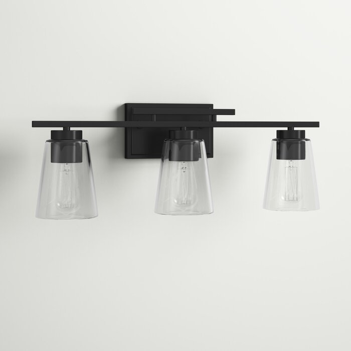 Black Averi 3 - Light Dimmable Vanity Light