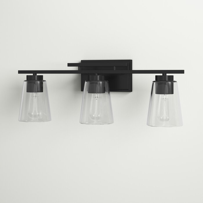 Black Averi 3 - Light Dimmable Vanity Light