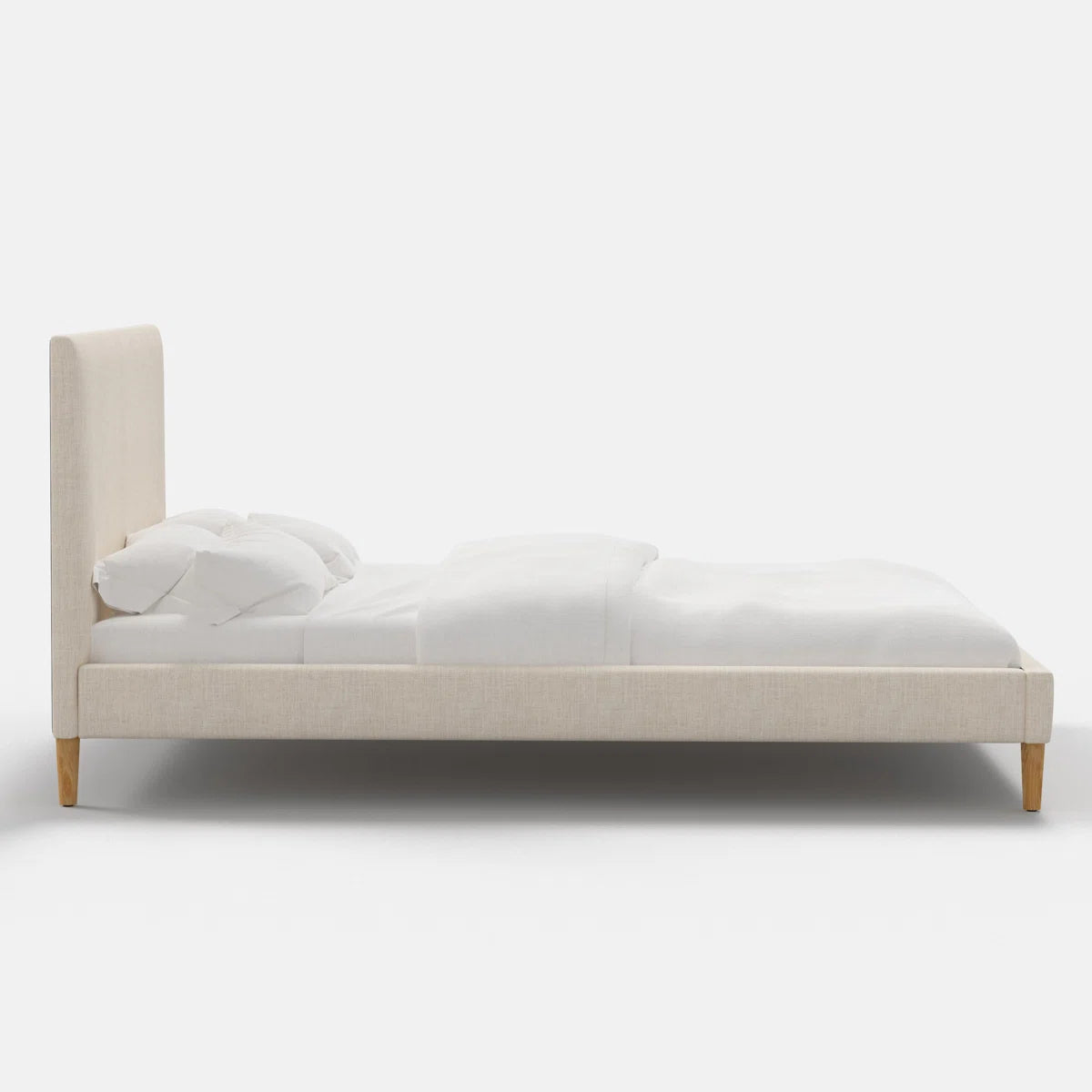 Avery Platform Bed In Linen Talc - King - 2 BOXES – Salvage & Co Indy
