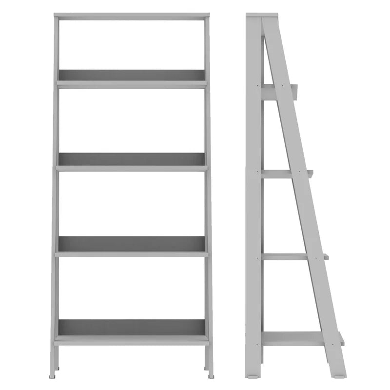 Avola 55'' H x 24'' W Solid Wood Ladder Bookcase