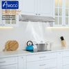 900 Cubic Feet Per Minute CFM Ducted Under Cabinet Range Hood in Stainless Steel with Baffle Filter and Light Included