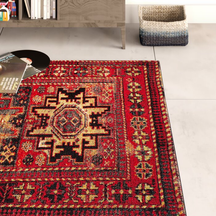 Ayla Performance Red Rug, Rectangle 5'3" x 7'6"