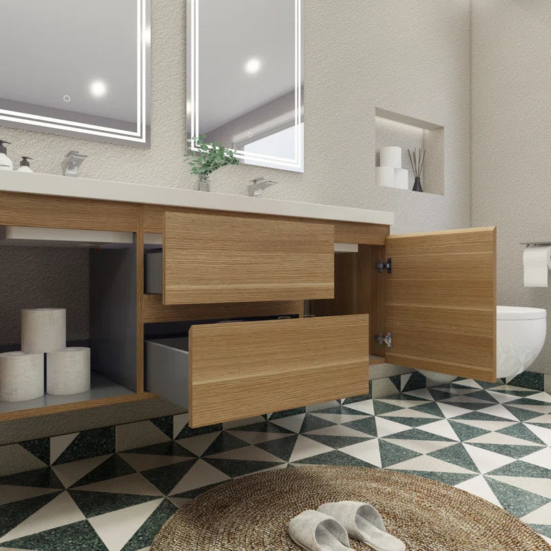 Aylanna Double Bathroom Vanity with Acrylic Top - 2 BOXES