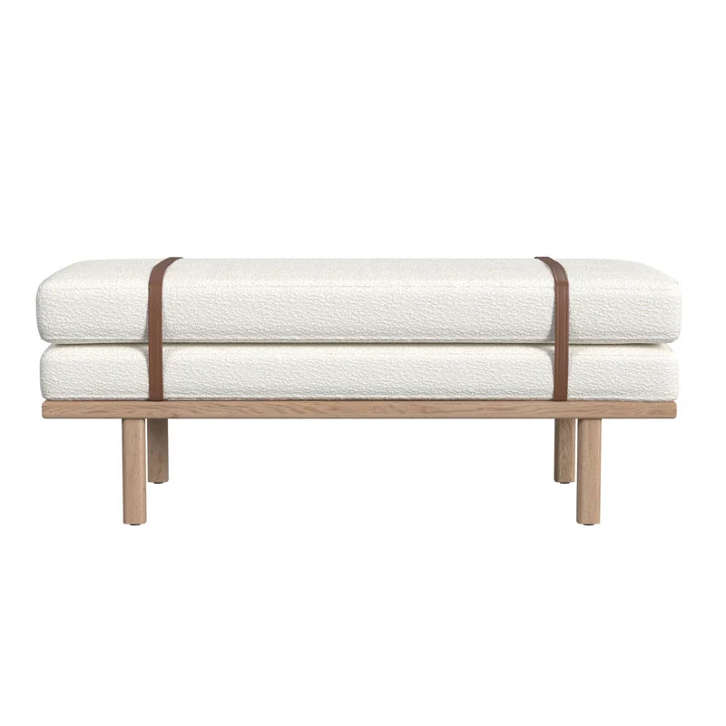 Azayvion Upholstered Bench with Wood Base SHOWROOM ITEM