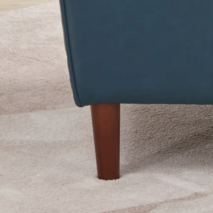 Azleigh Faux Leather Square Arm Sofa