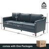 Azleigh Faux Leather Square Arm Sofa