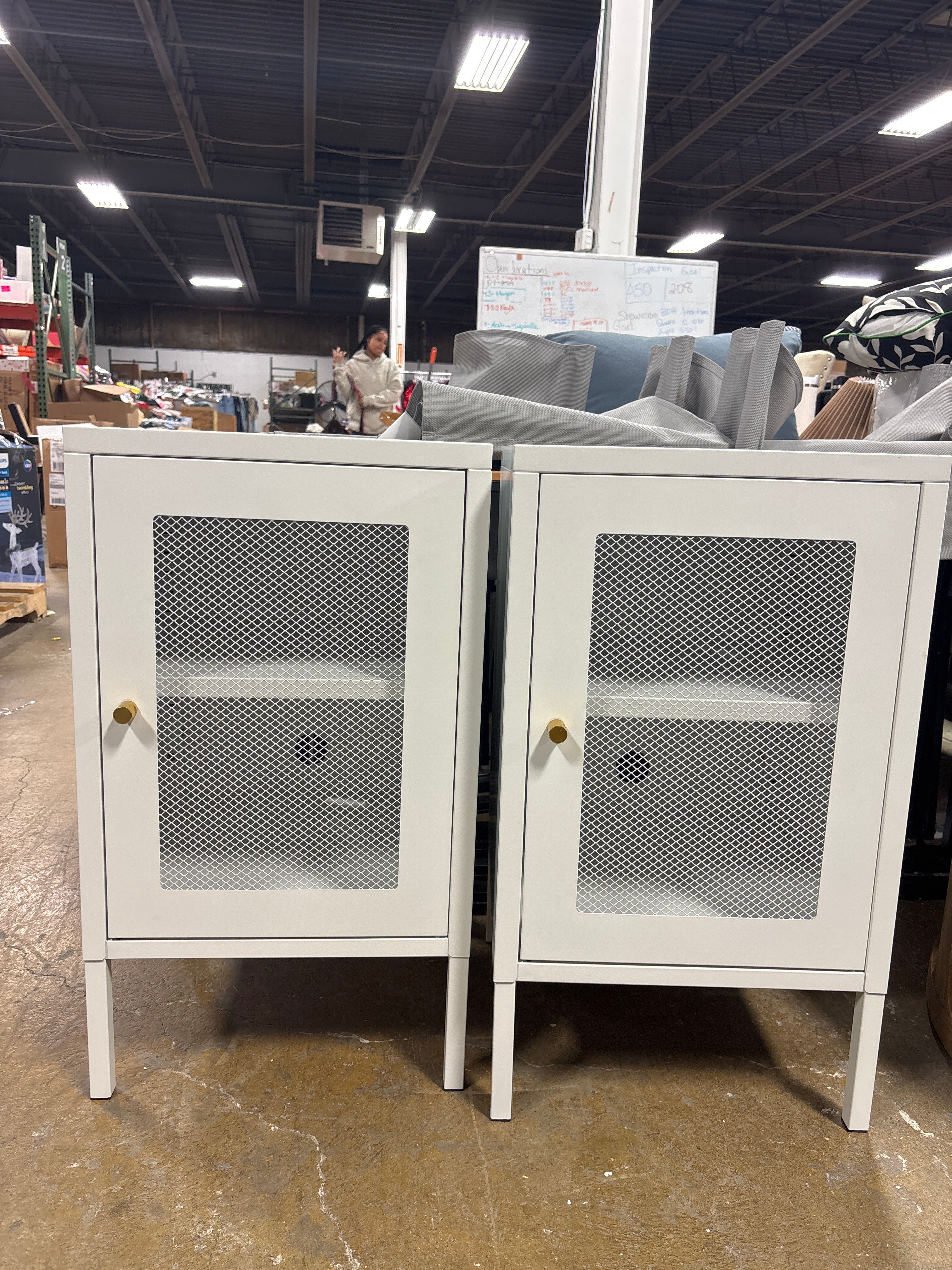 (Set of 2) Kodali Nightstand - White SHOWROOM ITEM