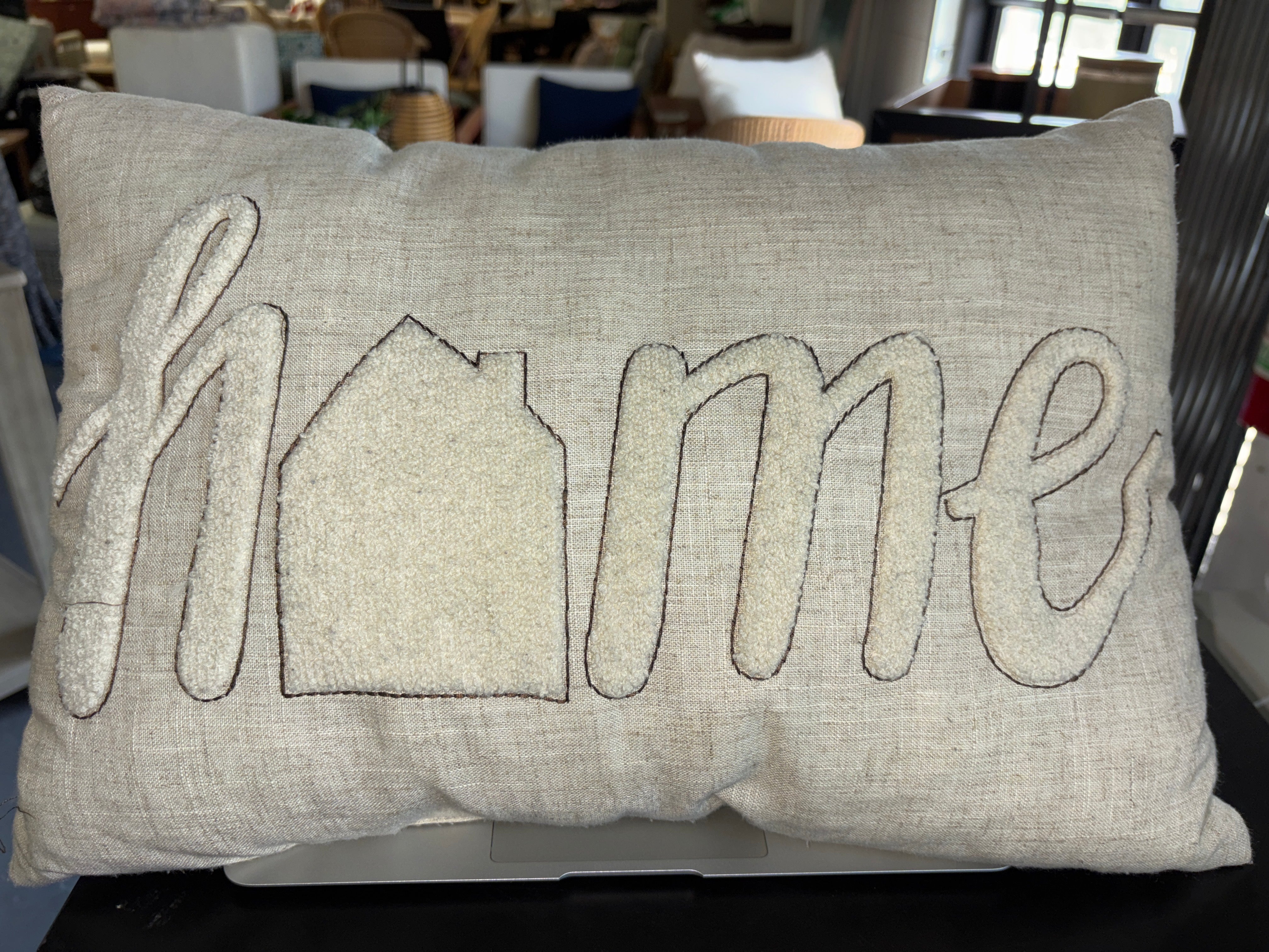 14"x20" Better Home & Gardens Home Oblong Beige Pillow Showroom Item
