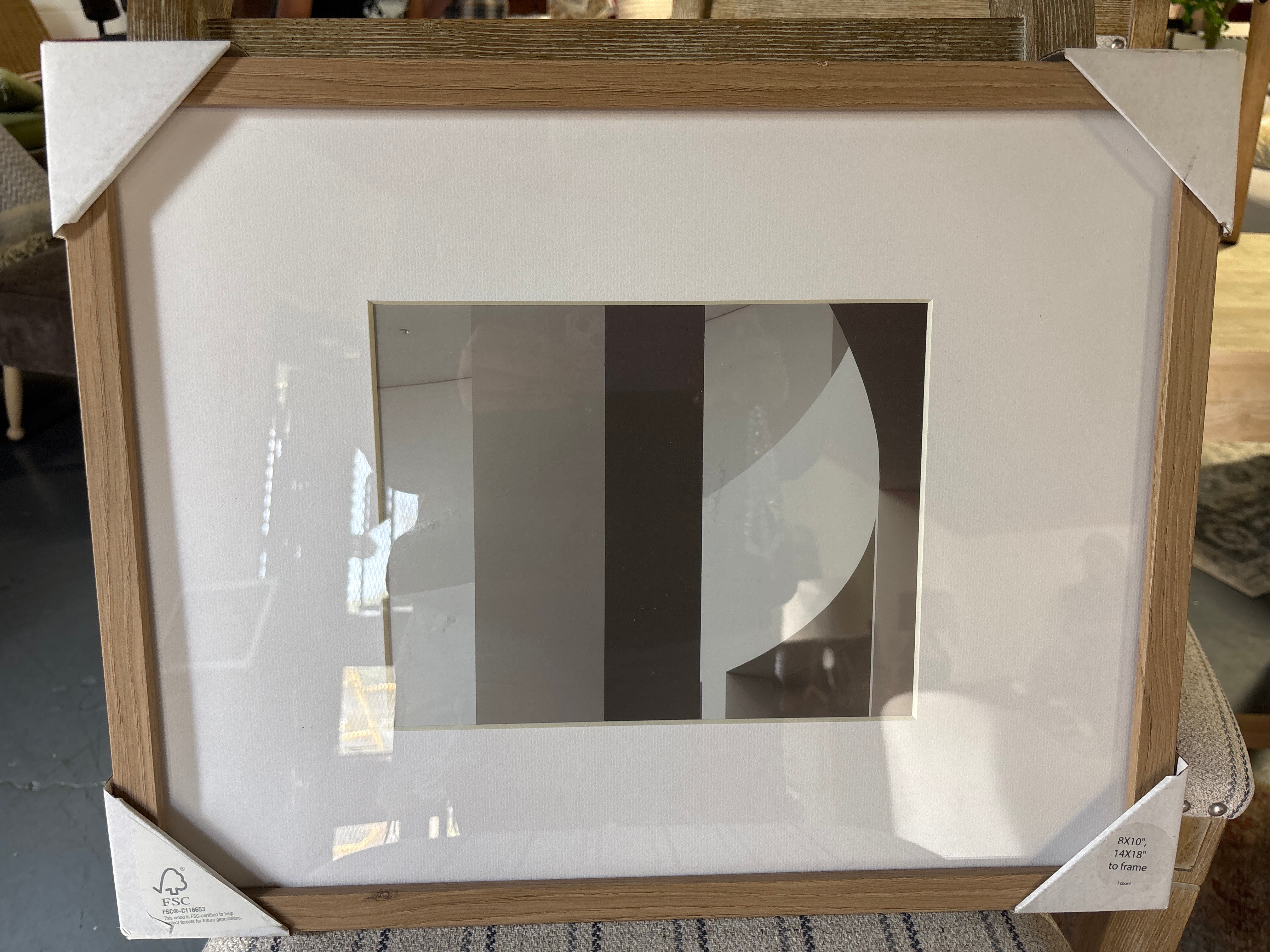 14"x18" Thin Gallery Frame with Mat SHOWROOM ITEM