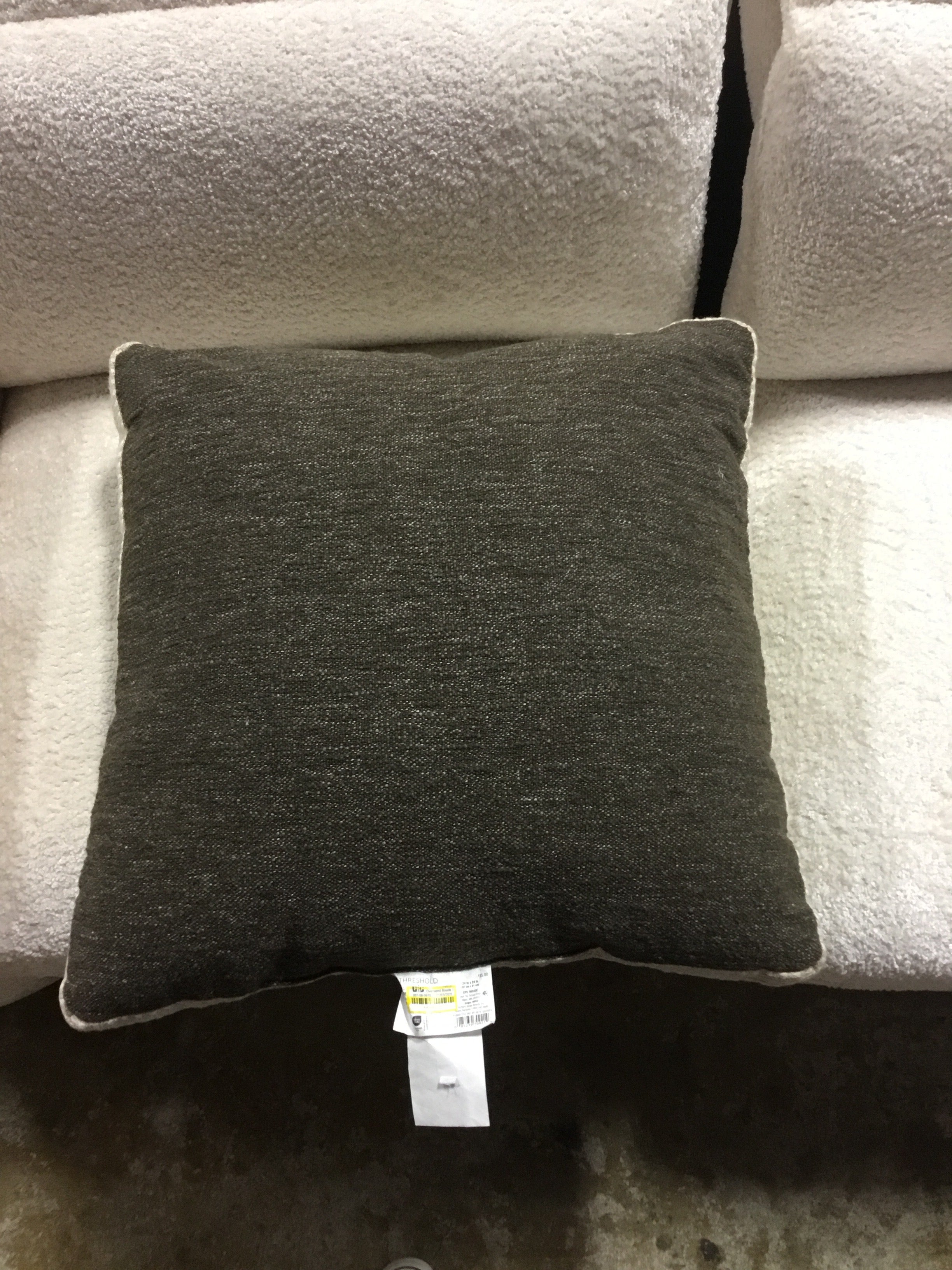 Threshold Studio McGee Oversized Boucle Square Throw Pillow Tan 24 X 24in - SHOWROOM ITEM