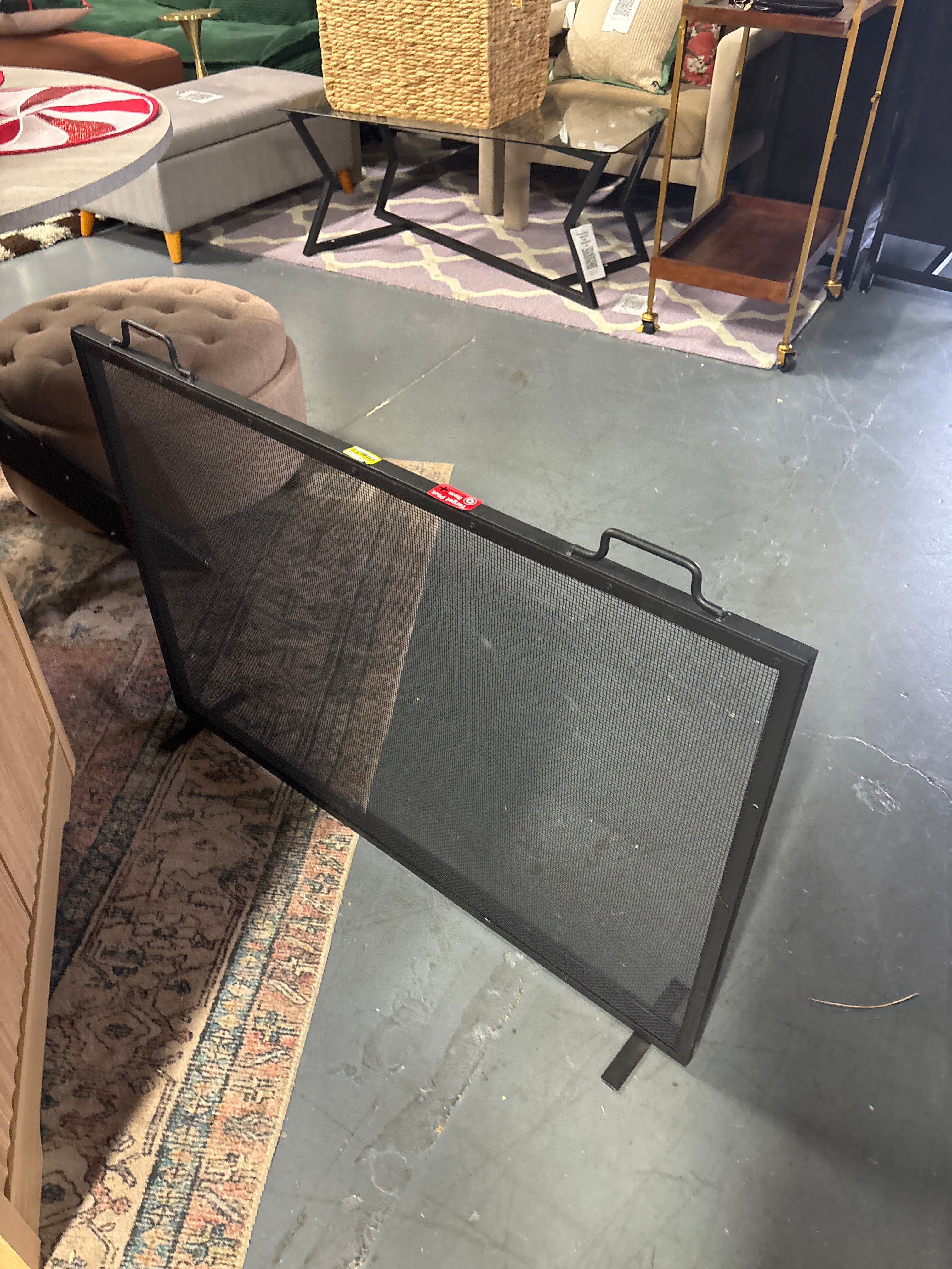 38x27in Single Panel Fireplace Screen SHOWROOM ITEM