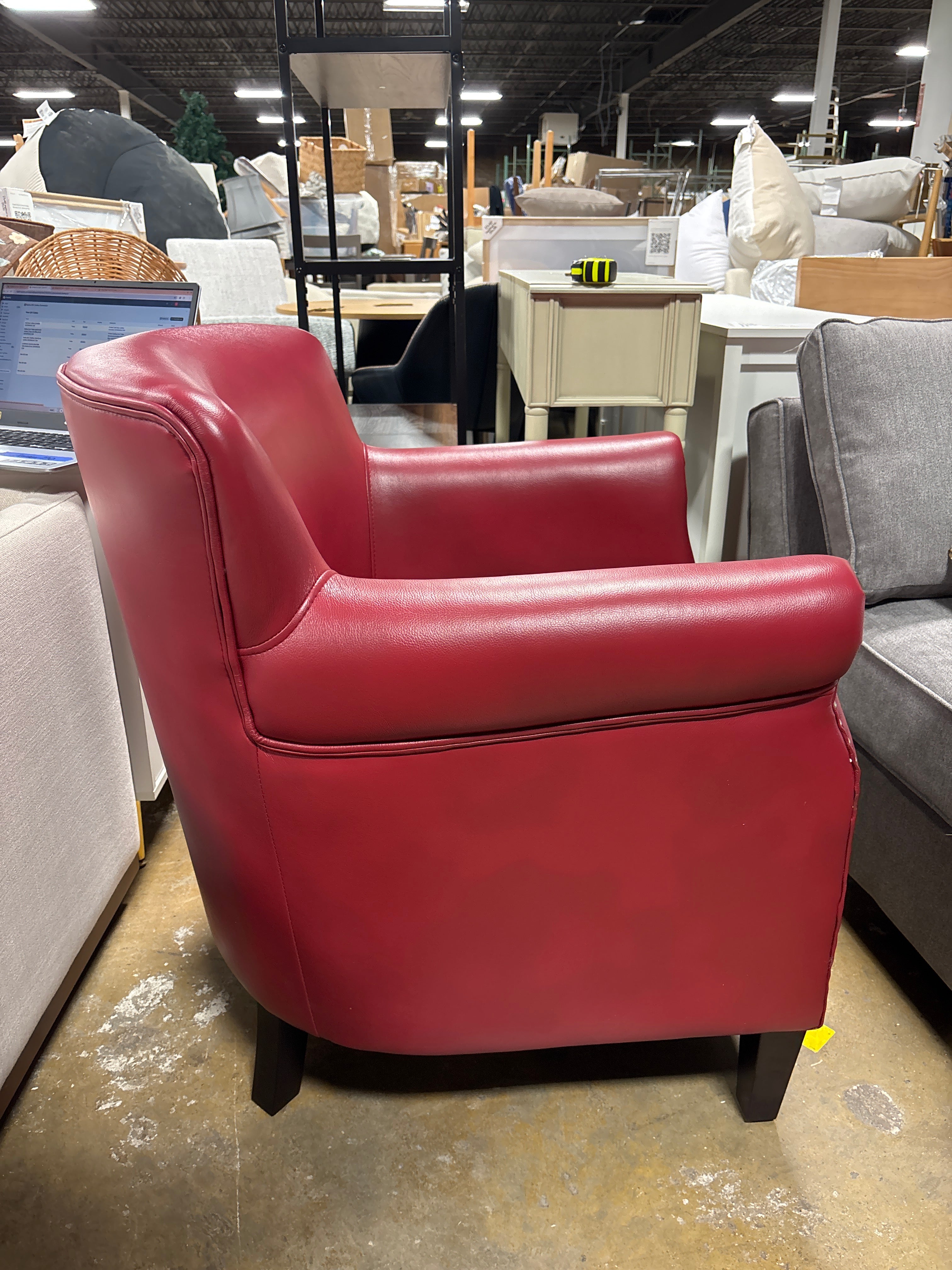 Gail Faux Leather Armchair SHOWROOM ITEM
