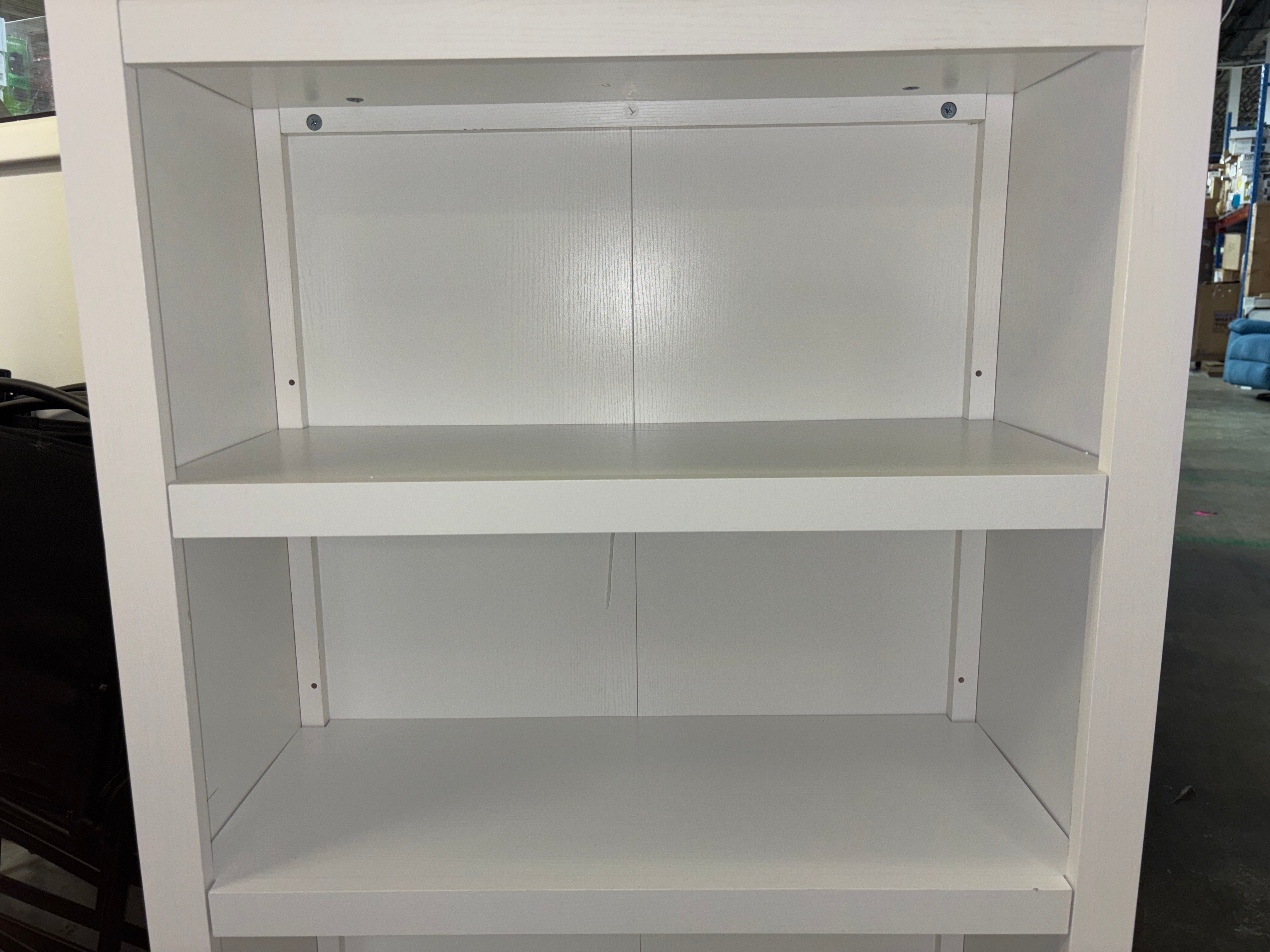72" Carson 5 Shelf Bookcase - White SHOWROOM ITEM