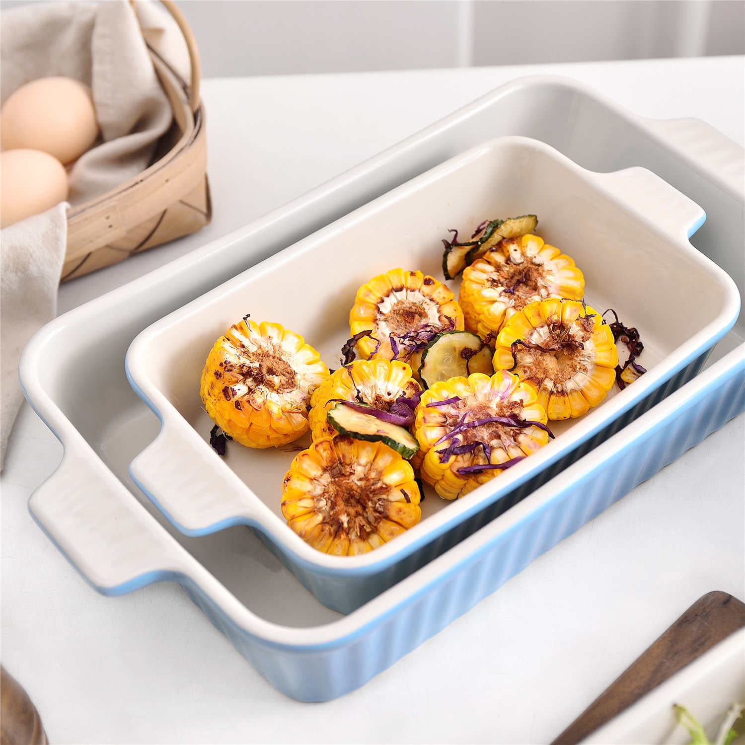 Bakeware Set Blue Baking Dishes