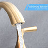 Widespread Bathroom Sink Faucet with Drain Assembly - Brushed Gold