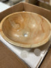 Round Marble Stone Vessel Sink Smooth