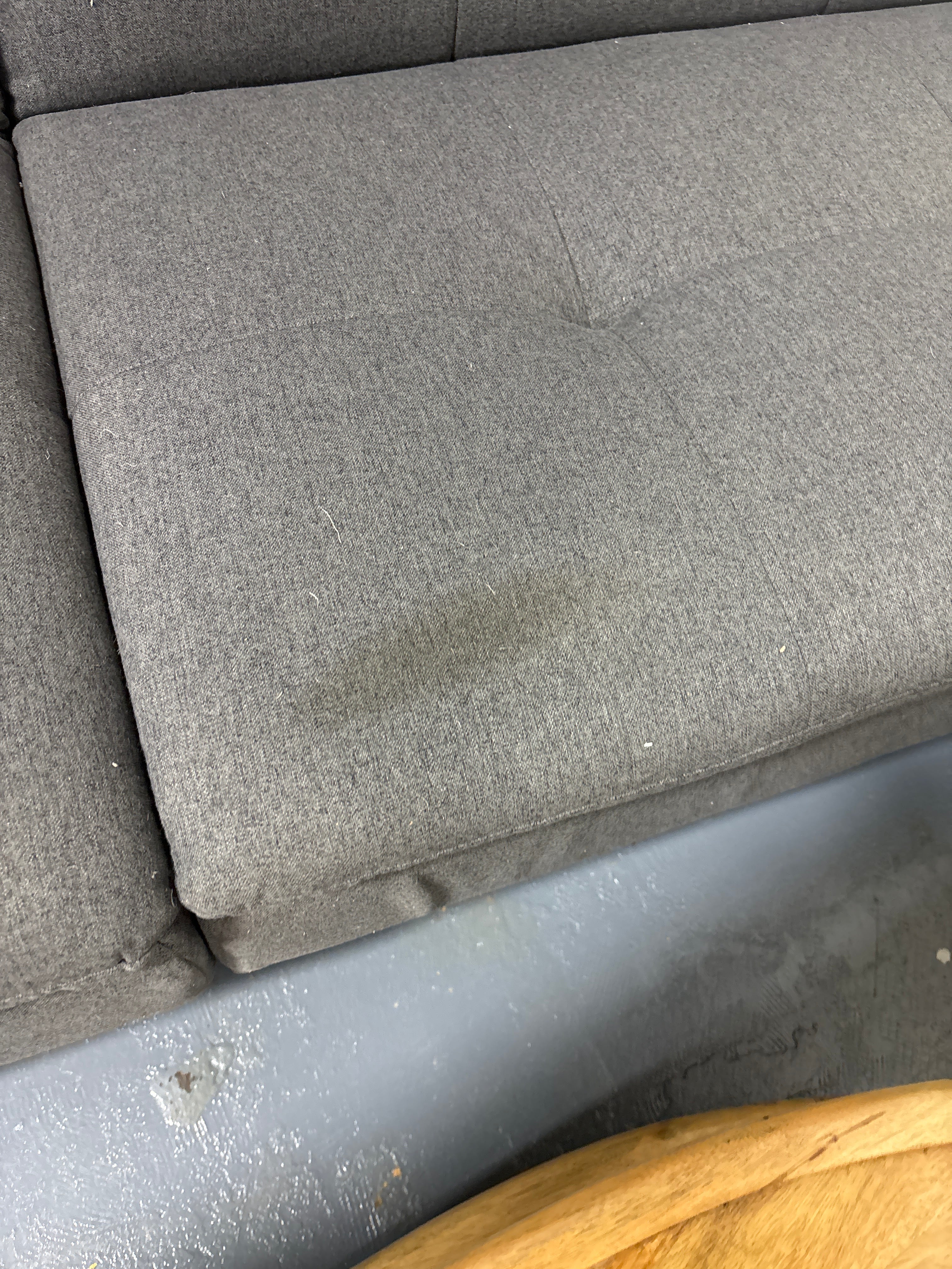 69" Tufted Dorm Futon Sofa - Dark Gray SHOWROOM ITEM