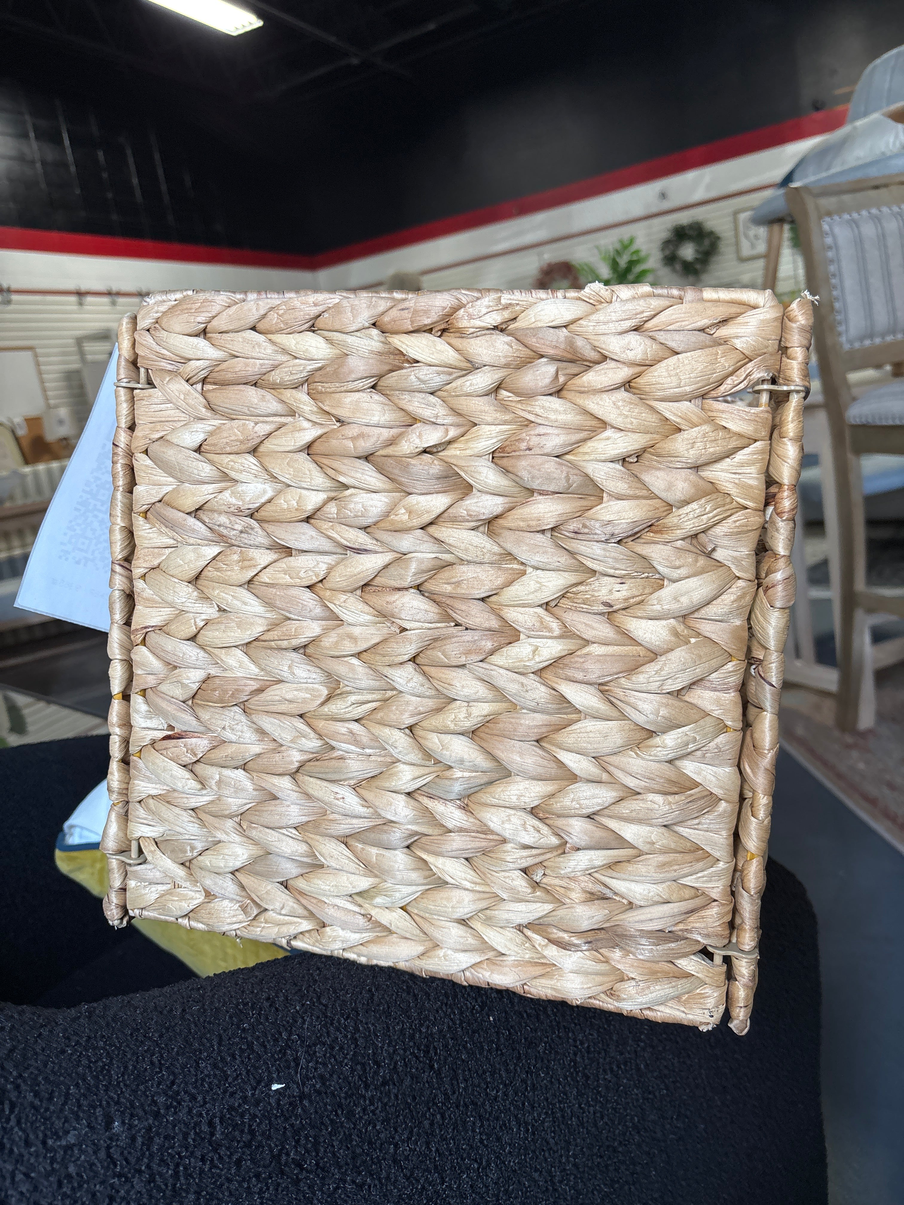 1pc Casafield 12" x 12" Water Hyacinth Storage Basket SHOWROOM ITEM