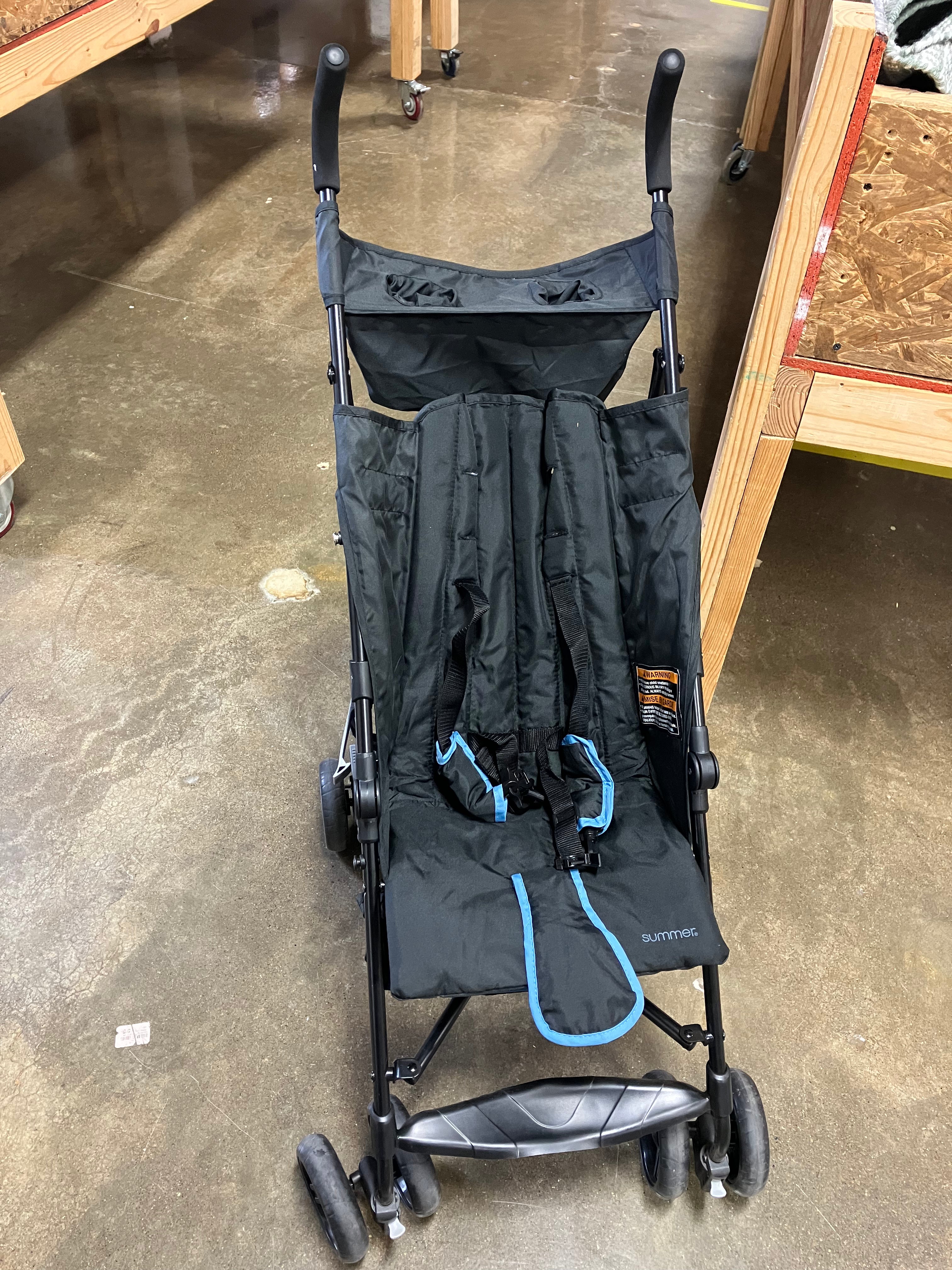 3D Mini Convenience Stroller – Lightweight Stroller with Compact Fold, Multi-Position Recline, Canopy with Pop Out Sun Visor – Umbrella Stroller for Travel and More, Slate Grey