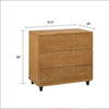 BIKAHOM Solid Wood 3 Drawer Dresser for Bedroom