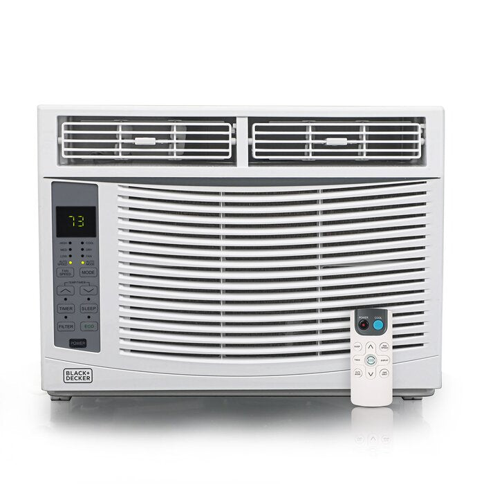 6000 BTU Energy Star White Window Air Conditioner Ft. with Remote Included